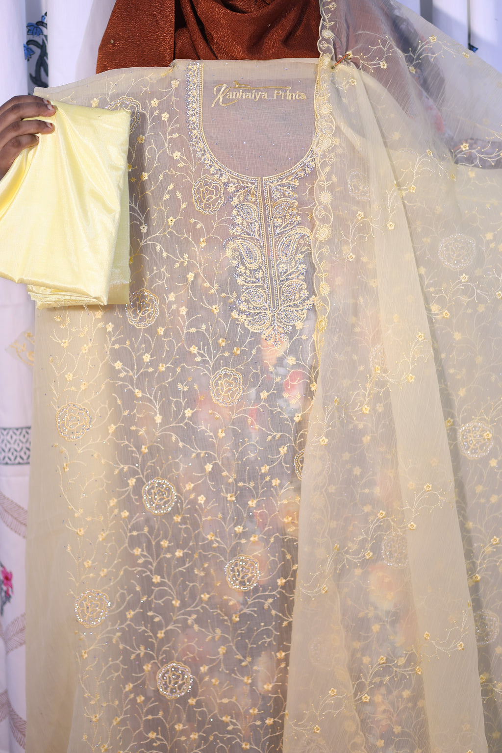 Luxury Indian Un-Stitched Party Three Piece