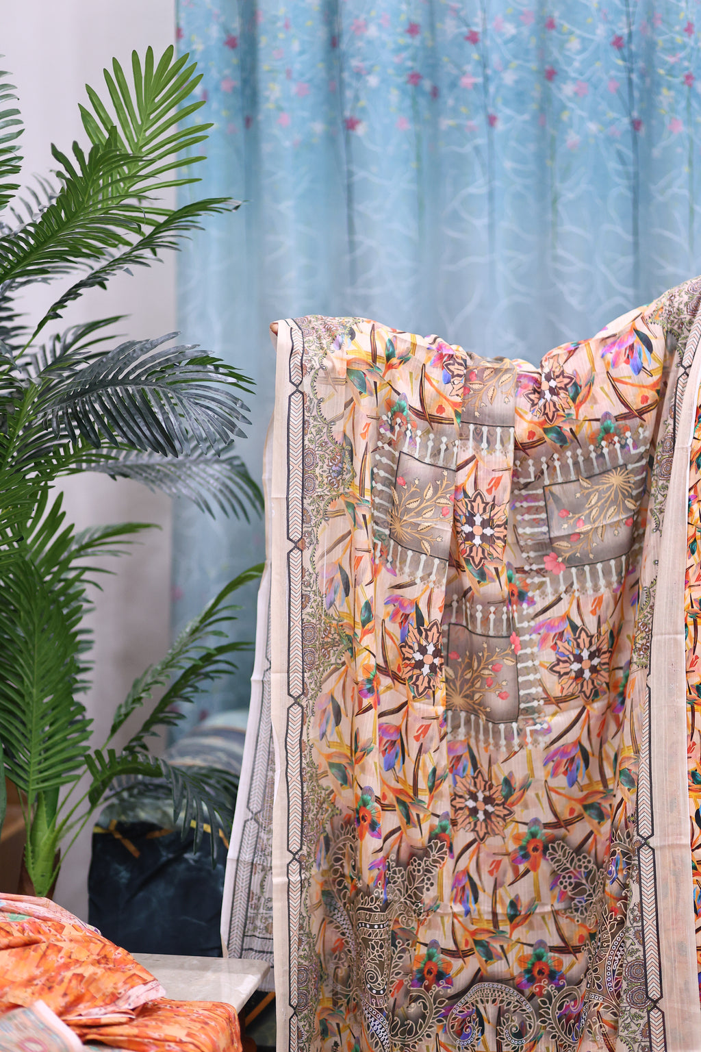 Luxury Slab Cotton Un-Stitched Three Piece
