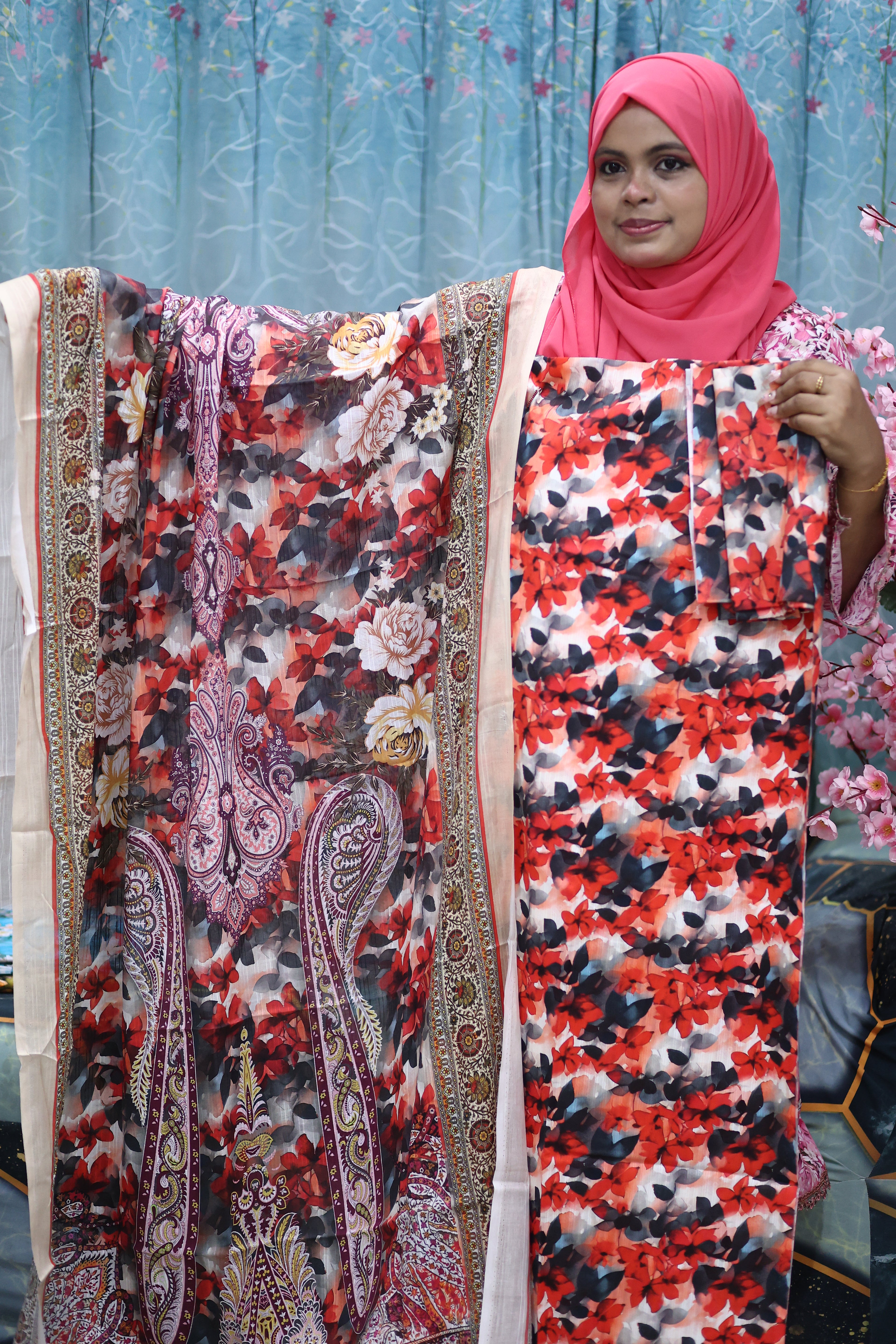 Luxury Slab Cotton Un-Stitched Three Piece