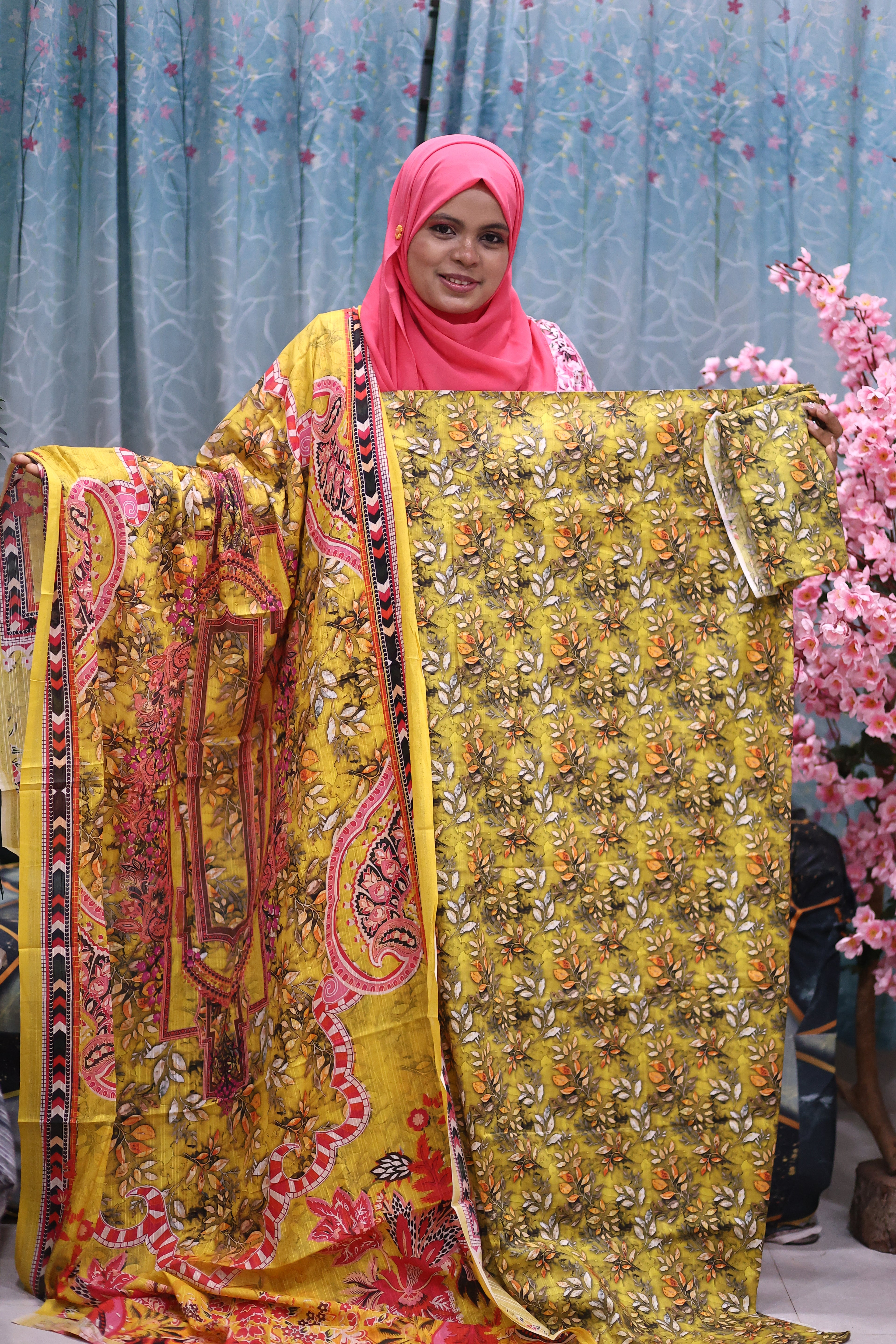 Luxury Slab Cotton Un-Stitched Three Piece