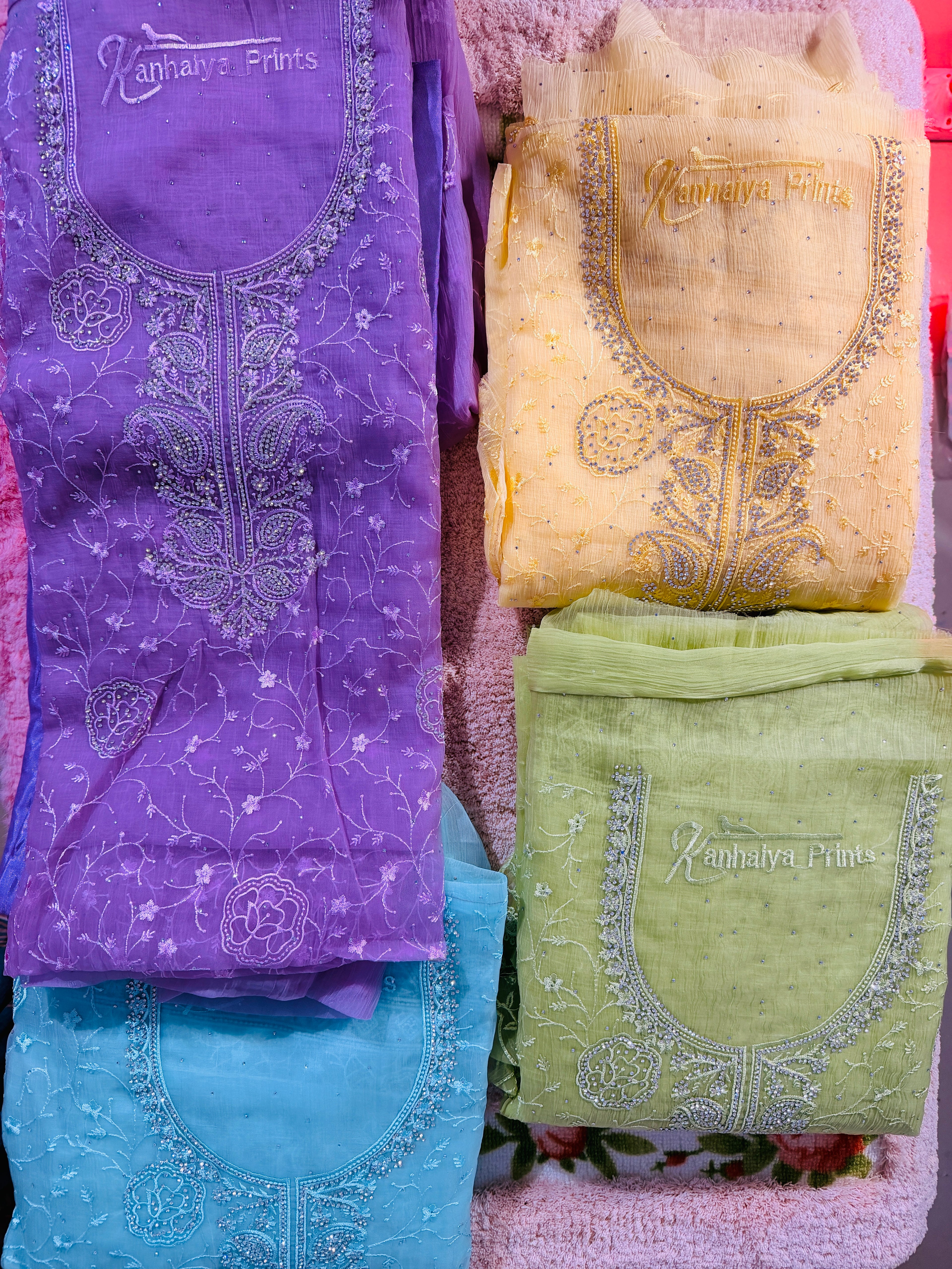 Luxury Indian Un-Stitched Party Three Piece