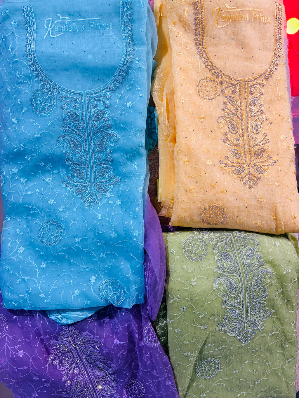 Luxury Indian Un-Stitched Party Three Piece
