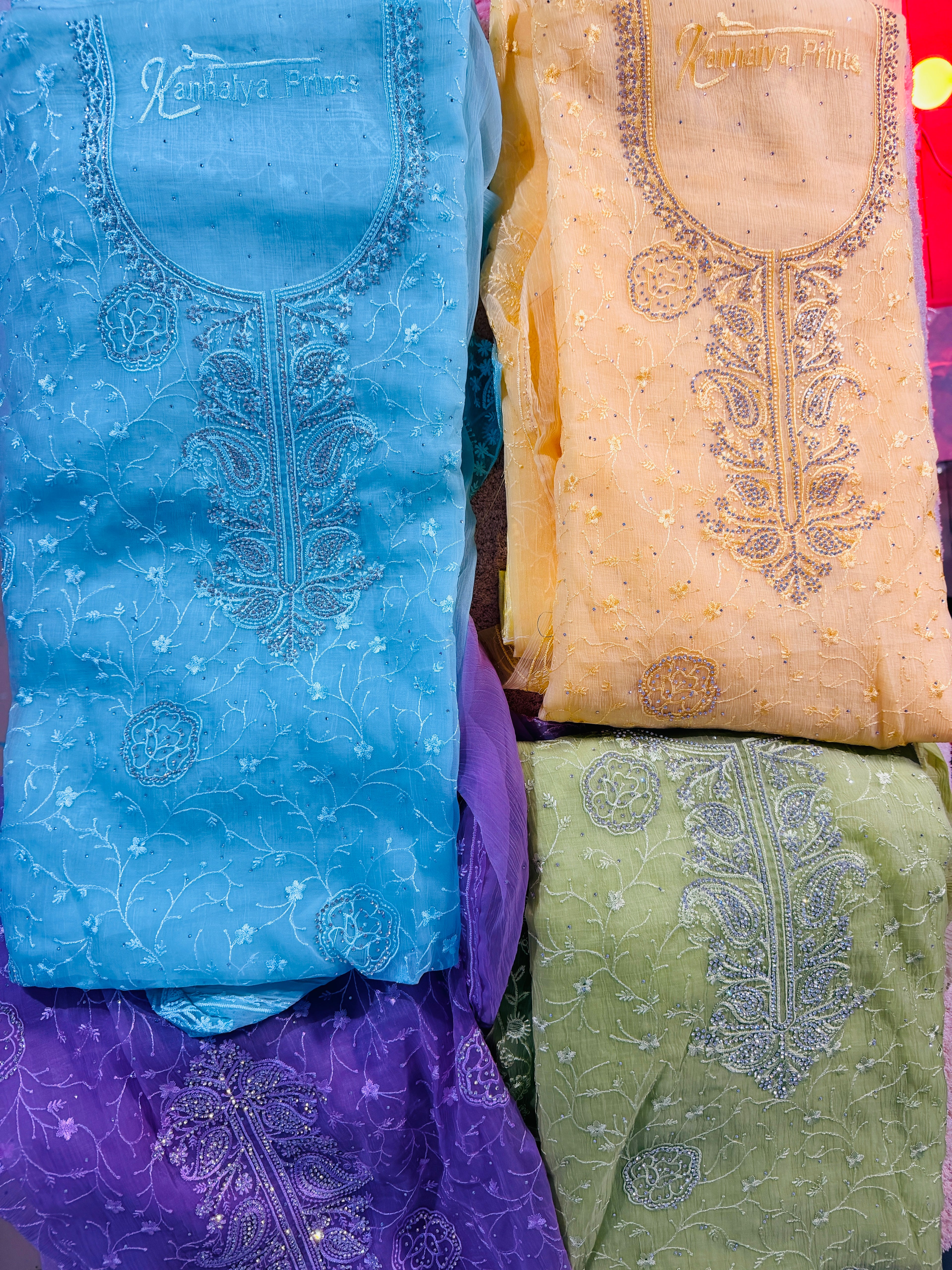 Luxury Indian Un-Stitched Party Three Piece