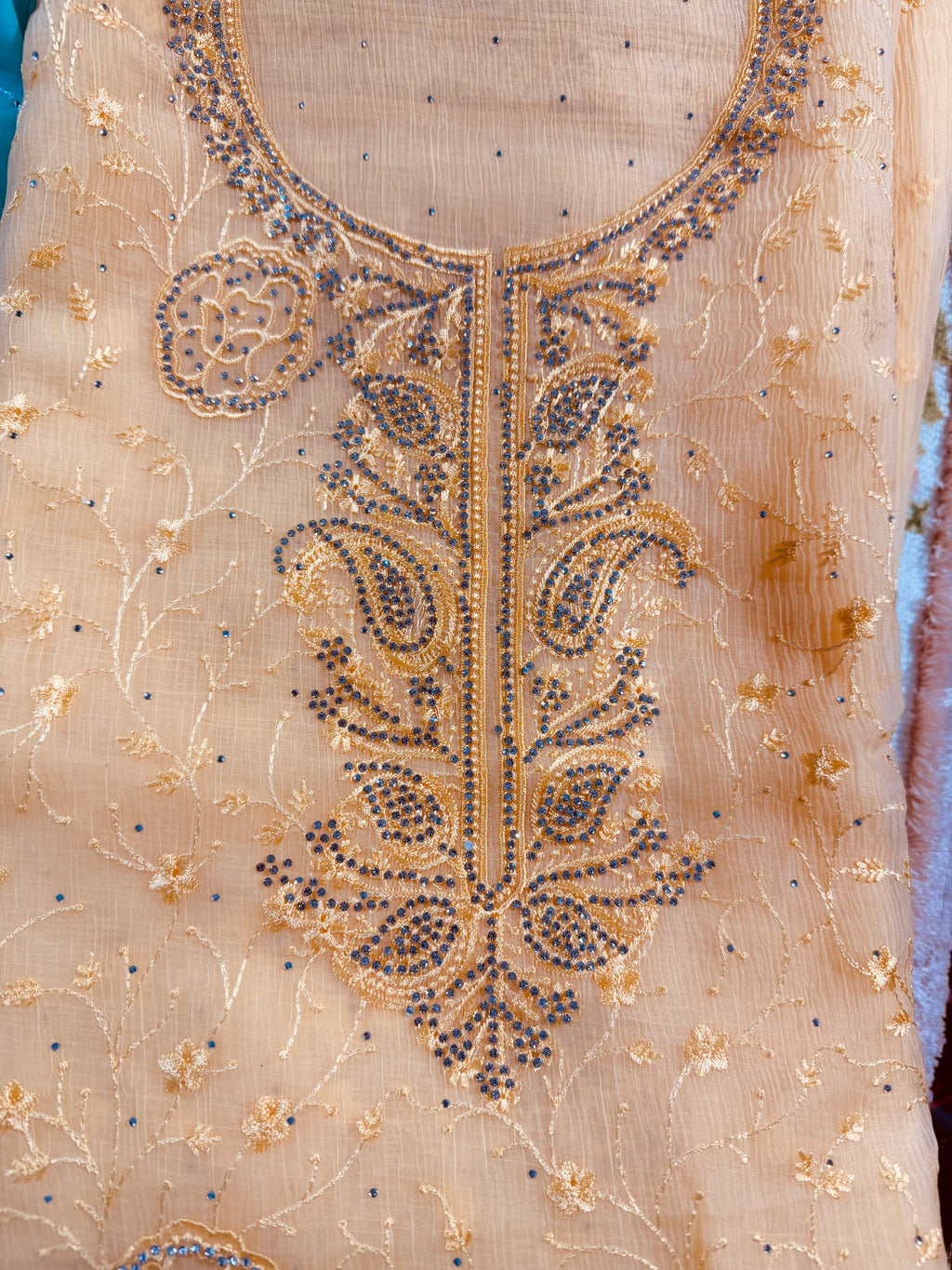 Luxury Indian Un-Stitched Party Three Piece