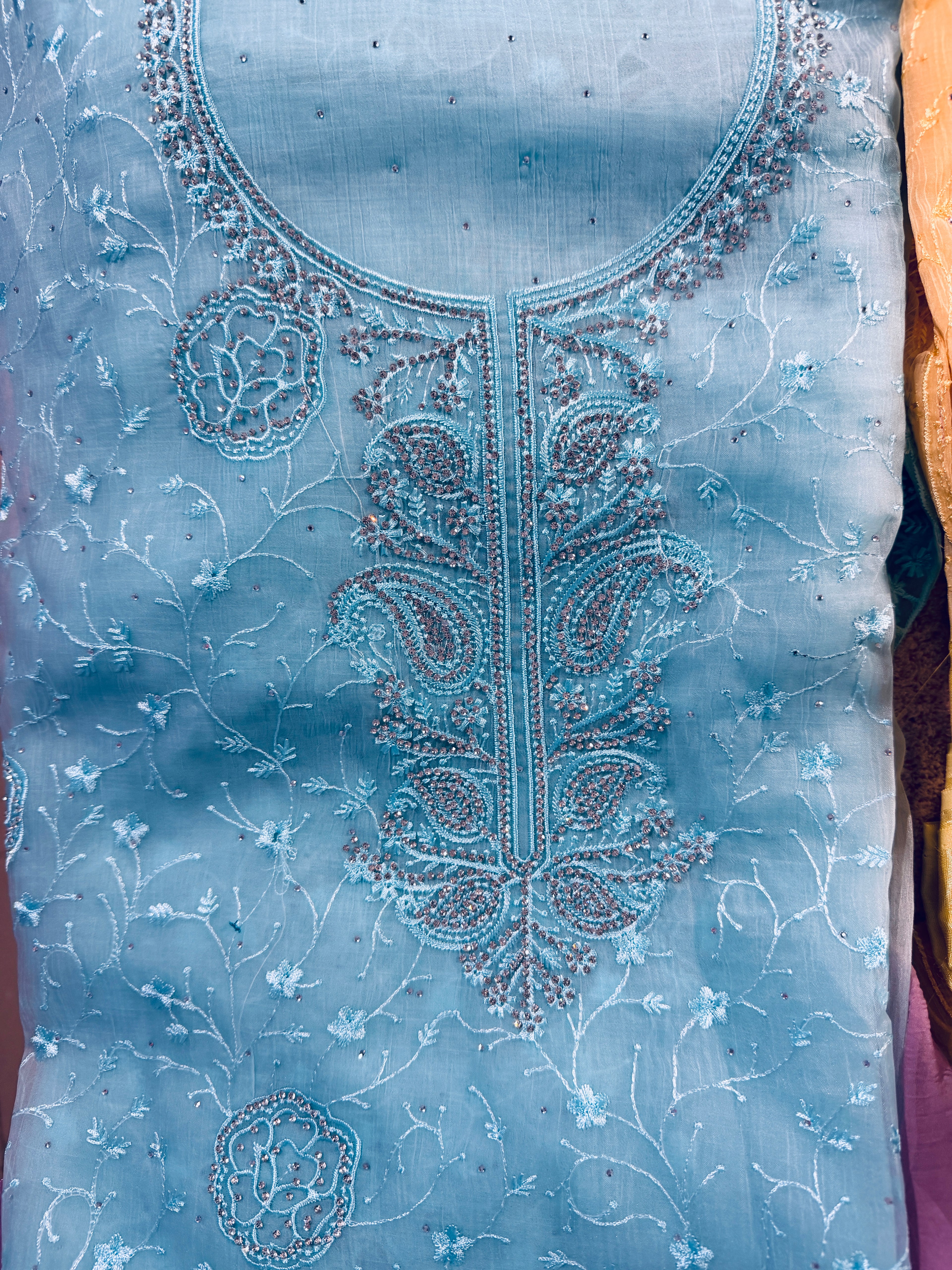 Luxury Indian Un-Stitched Party Three Piece