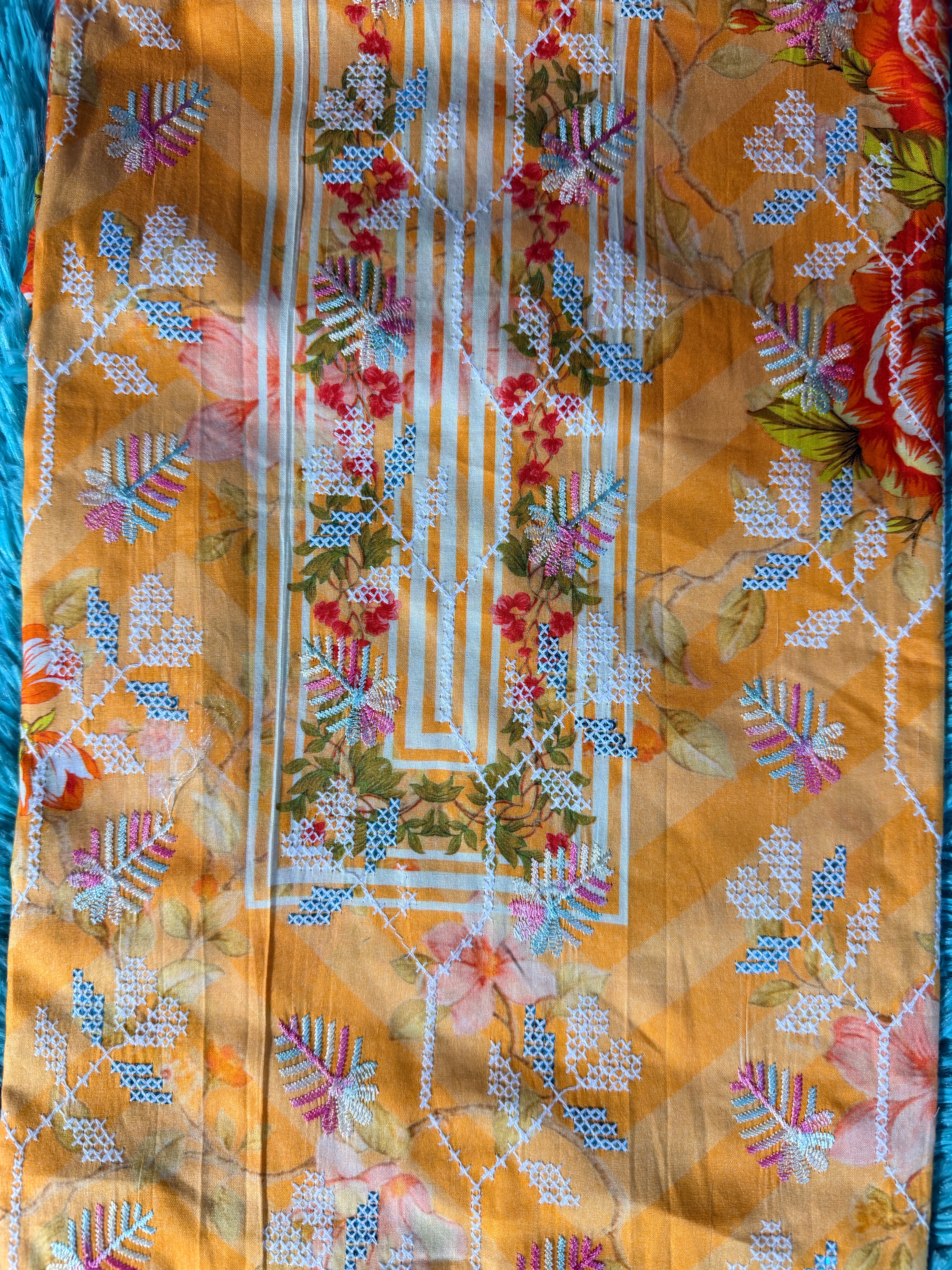 Luxury Cotton Un-Stitched Three Piece