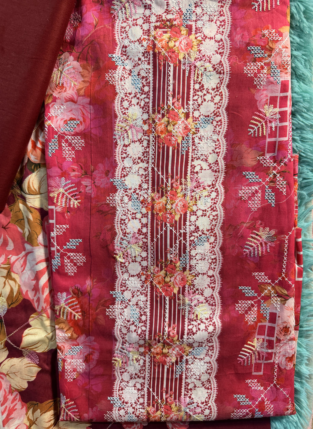 Luxury Cotton Un-Stitched Three Piece