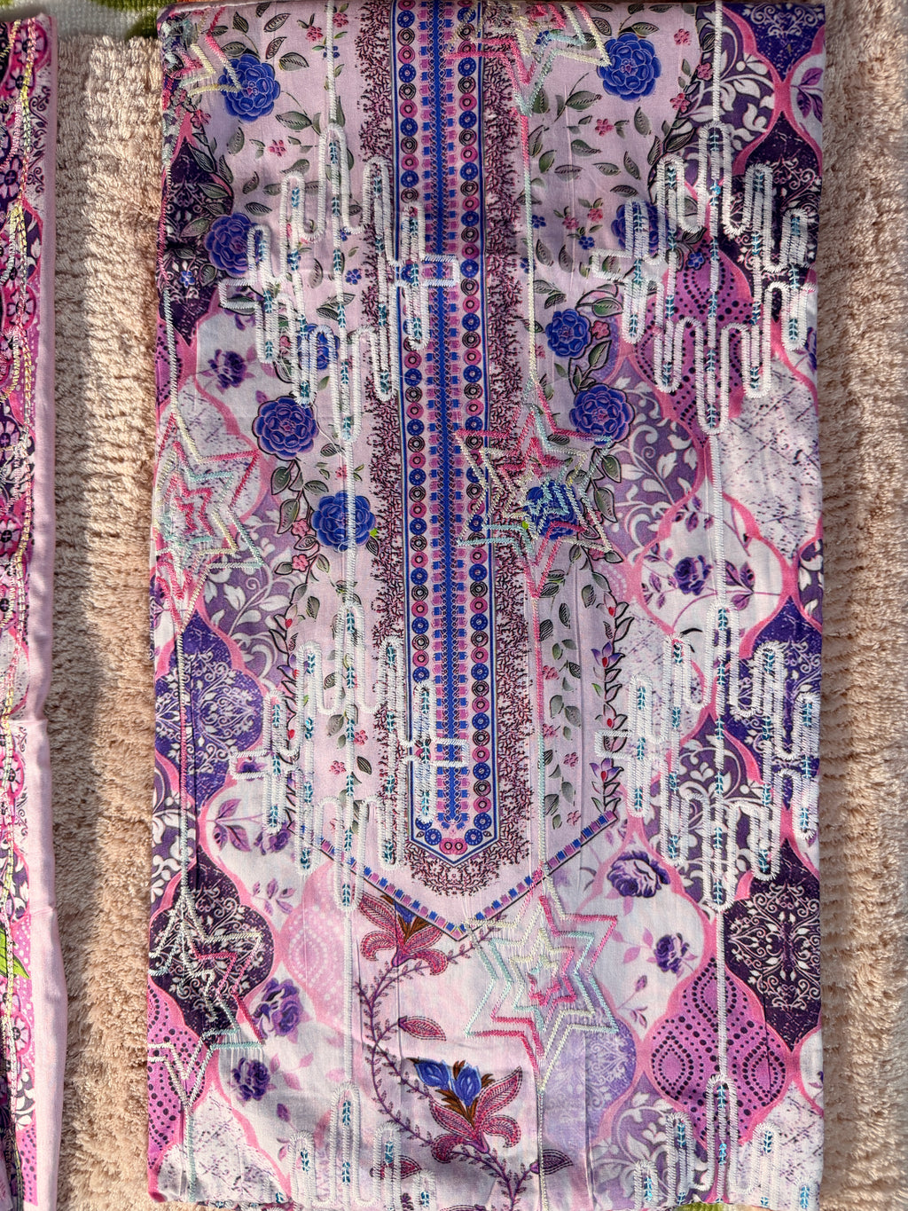Luxury Cotton Un-Stitched Three Piece